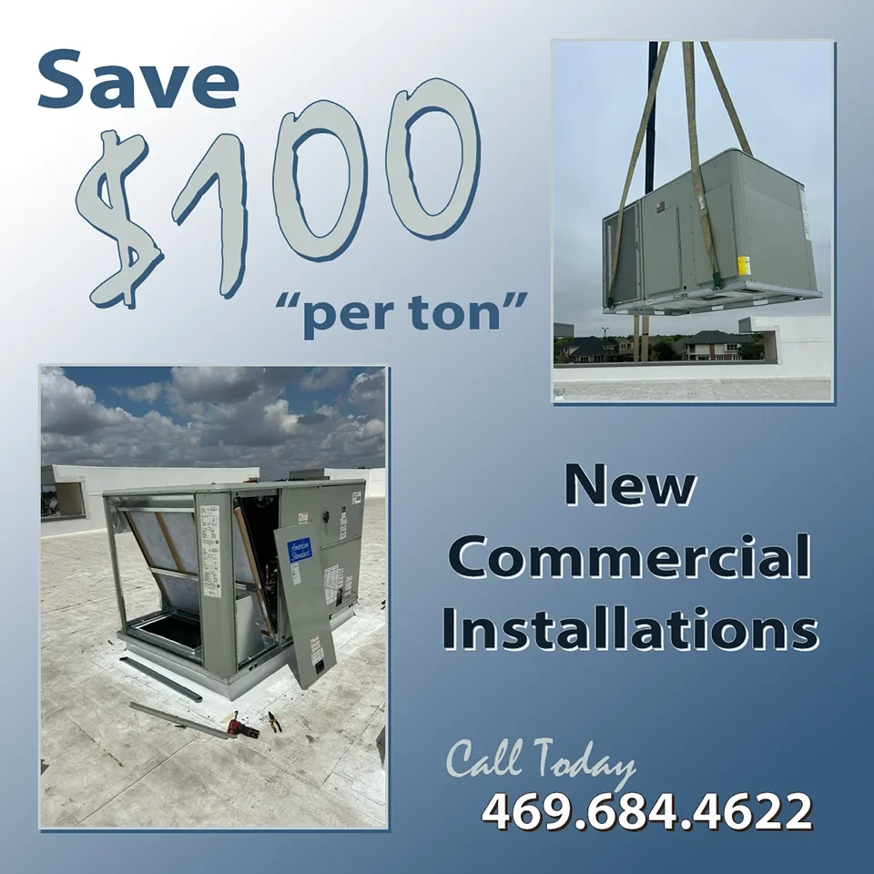 Save $100 per ton on commercial installations
