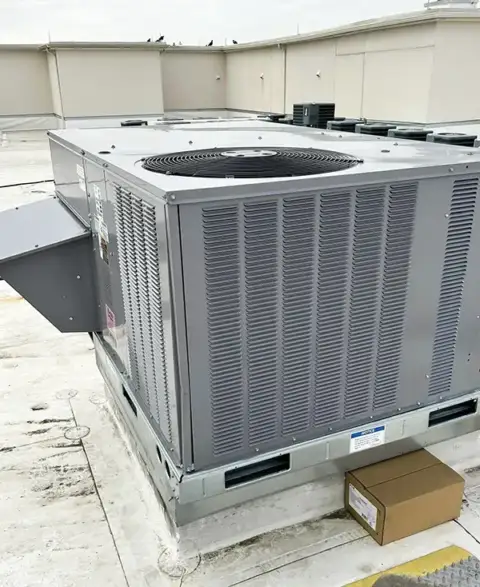 A commercial HVAC unit on a rooftop.